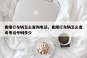 查限行车辆怎么查询电话，查限行车辆怎么查询电话号码多少