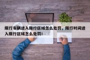 限行车辆进入限行区域怎么处罚，限行时间进入限行区域怎么处罚！