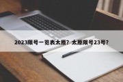 2023限号一览表太原？太原限号23号？