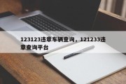 123123违章车辆查询，121233违章查询平台