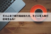 不小心走了限行路段扣几分，不小心走入限行区域怎么办？