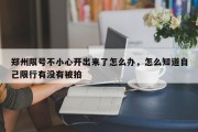 郑州限号不小心开出来了怎么办，怎么知道自己限行有没有被拍